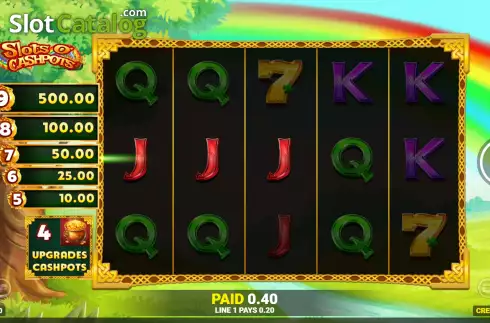 Win screen. Slots O' Cashpots slot