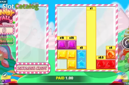 Win screen 2. Candy Fall slot