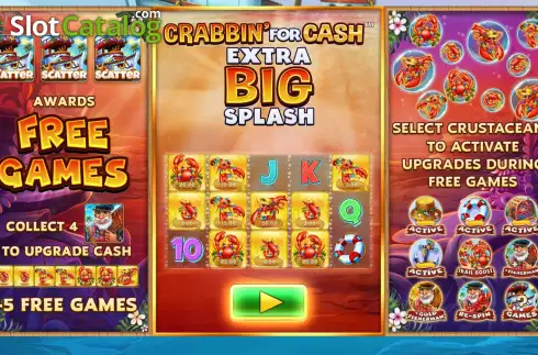 Start Screen. Crabbin For Cash Extra Big Splash slot