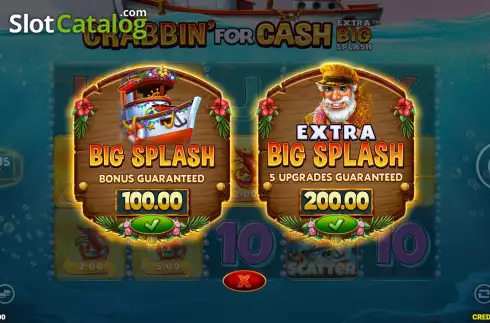 Buy Feature Screen. Crabbin For Cash Extra Big Splash slot
