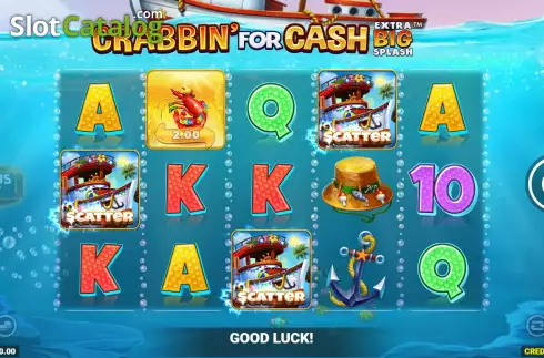 Free Spins Win Screen. Crabbin For Cash Extra Big Splash slot