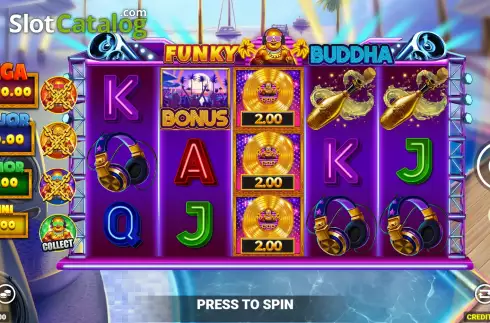 Game Screen. Funky Buddha slot