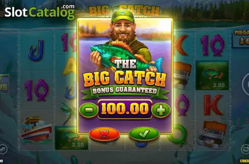 Buy Feature Screen. Big Catch Bass Fishing Megaways slot