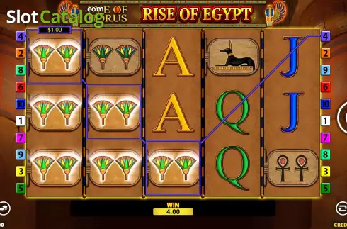 Win Screen 2. Eye of Horus Rise of Egypt slot