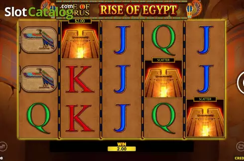 Free Spins Win Screen. Eye of Horus Rise of Egypt slot