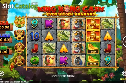 Écran3. King Kong Cash Even Bigger Bananas Machine à sous