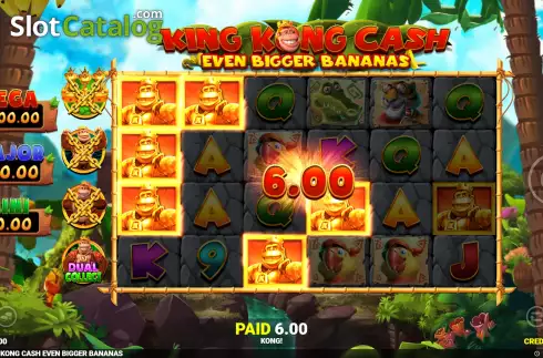 Pantalla5. King Kong Cash Even Bigger Bananas Tragamonedas 