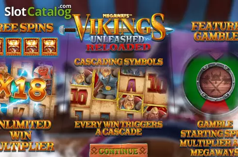 Start Screen. Vikings Unleashed Reloaded slot