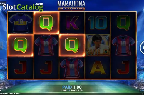 Écran3. Maradona El Pibe De Oro Machine à sous