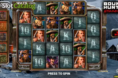 Game Screen. Bounty Hunter Unchained slot