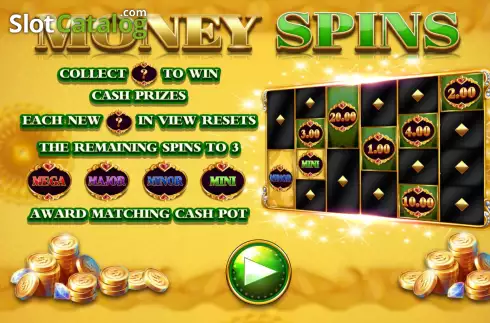 Hold and Win Bonus Gameplay Screen. Big Money Megaways slot