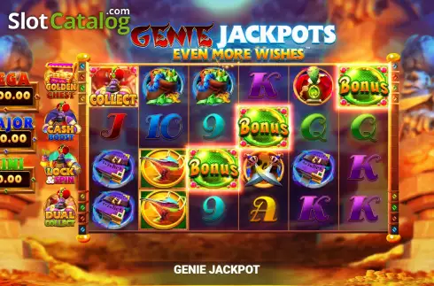 Free Spins Win Screen. Genie Jackpots Even More Wishes slot
