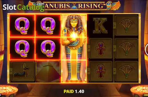 Win Screen. Anubis Rising slot