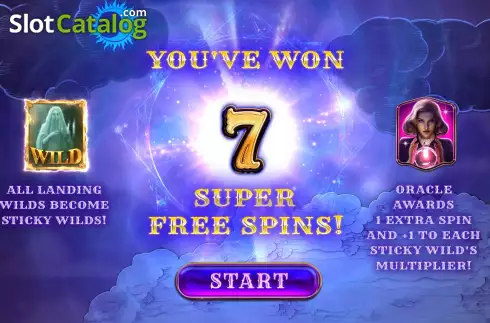 Free Spins Gameplay Screen. Madame of Mystic Manor slot