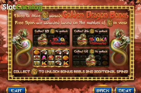 Paytable 2. Imperial Dragon slot