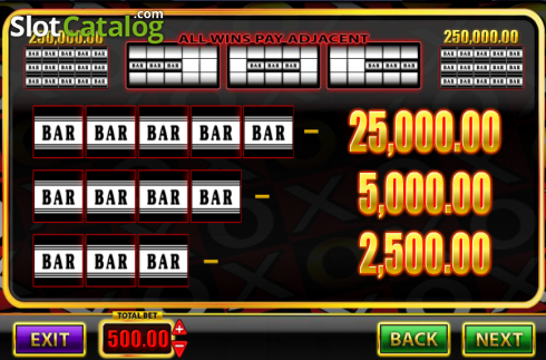 Screen2. Super Spins Bar X Gold slot