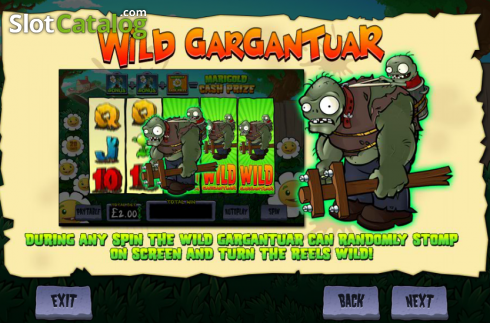 Schermo3. Plants vs. Zombies: Wild Gargantuar slot