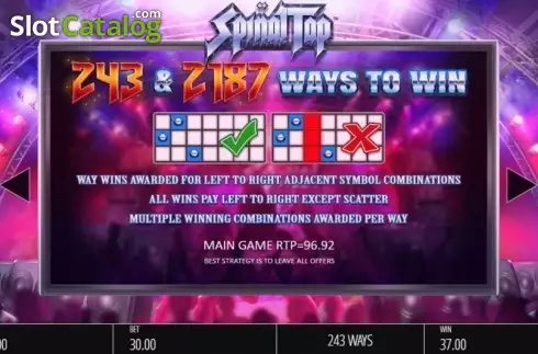 Win Lines. Spinal Tap slot