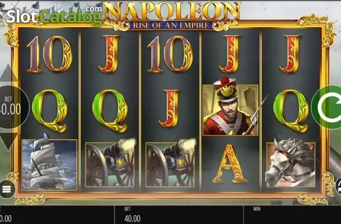 Reels screen. Napoleon: Rise Of an Empire slot
