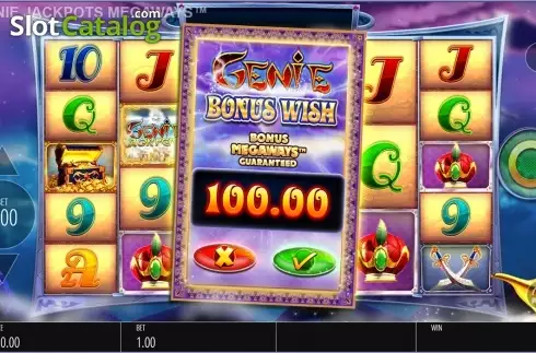 Bonus wish bet screen. Genie Jackpots Megaways slot
