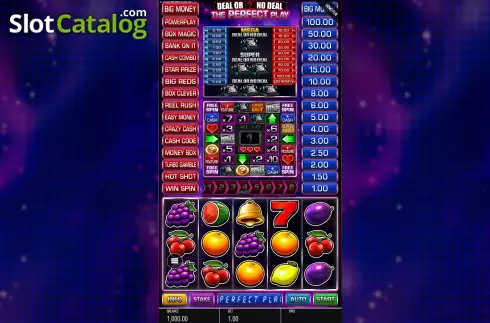 Game Screen. Deal or No Deal: The Perfect Play slot