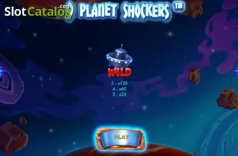 PayTable screen. 9 Planet Shockers slot
