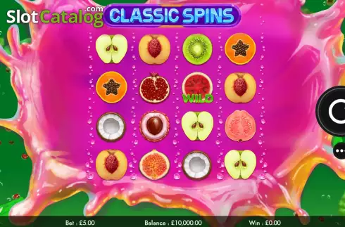Game screen. Classic Spins slot