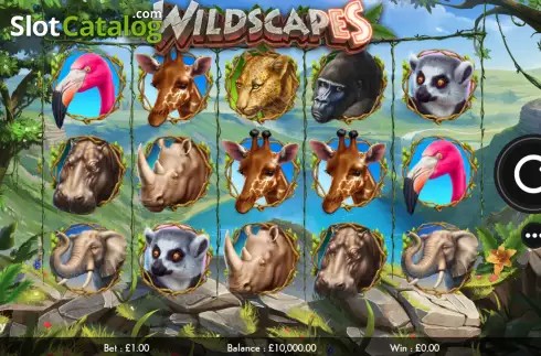 Game screen. Wildscapes slot