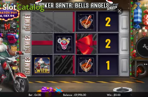 Οθόνη3. Biker Santa: Bells Angels Scratch Κουλοχέρης 