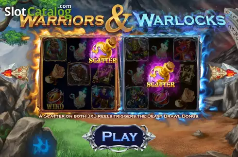 Bildschirm2. Warriors and Warlocks slot