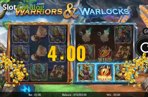 Win Screen 2. Warriors and Warlocks slot