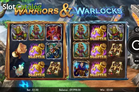 Free Spins Win Screen. Warriors and Warlocks slot