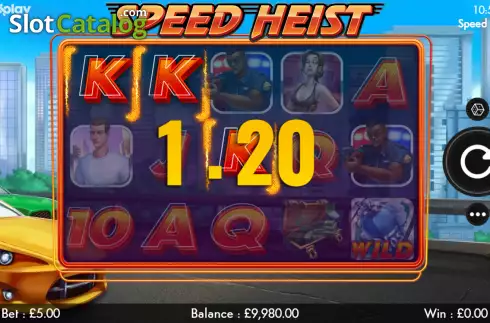 Win screen. Speed Heist slot