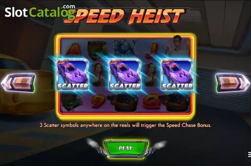 Scatter symbol screen. Speed Heist slot