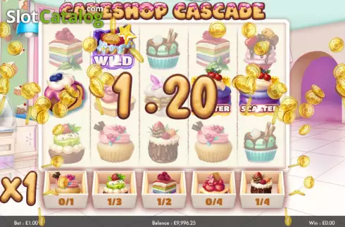 Win screen 2. Cakeshop Cascade slot