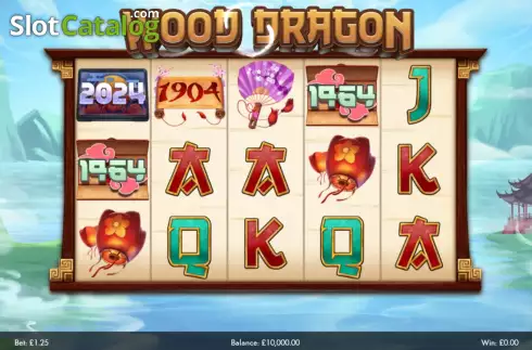 Game screen. Wood Dragon slot