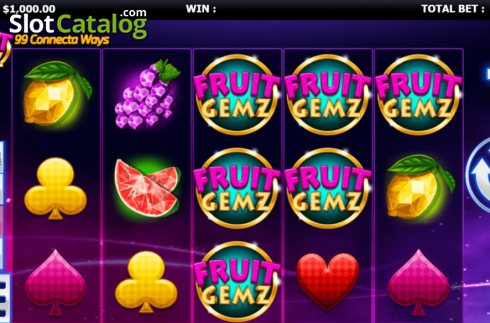 Reel Screen. Fruit Gemz slot