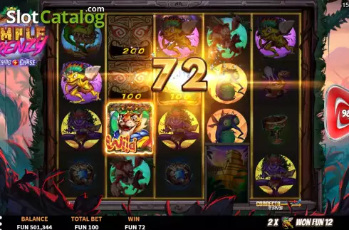 Win Screen 2. Temple Frenzy Lightning Chase slot