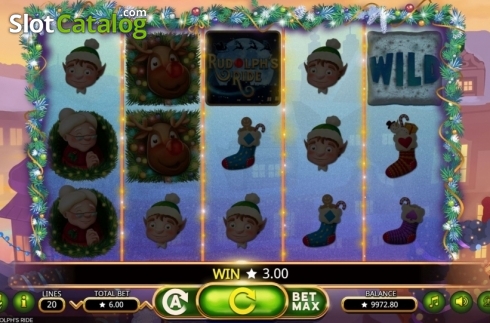 Bildschirm3. Rudolphs Ride (Booming Games) slot