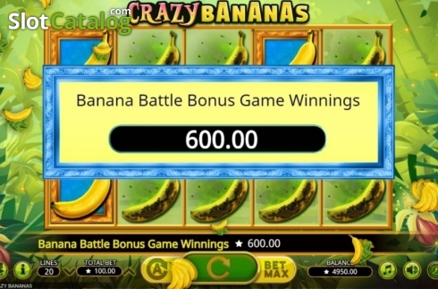 Bonus Game Win. Crazy Bananas slot