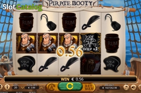 画面2. Pirate Booty (パイレーツ・ブーティ) カジノスロット