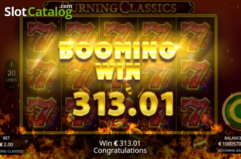 Booming Win. Burning Classics slot