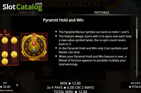 Game Rules 2. Sphinx Fortune slot