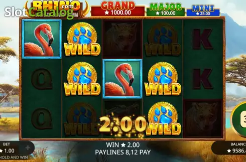 Bildschirm5. Rhino Hold and Win slot