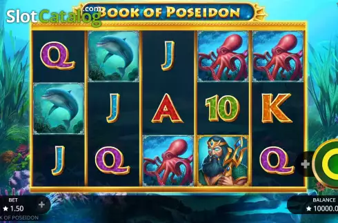 Reels Screen. Book of Poseidon slot