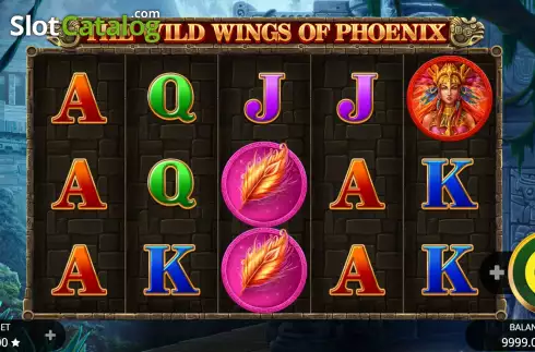 Game Screen. The Wild Wings of Phoenix slot