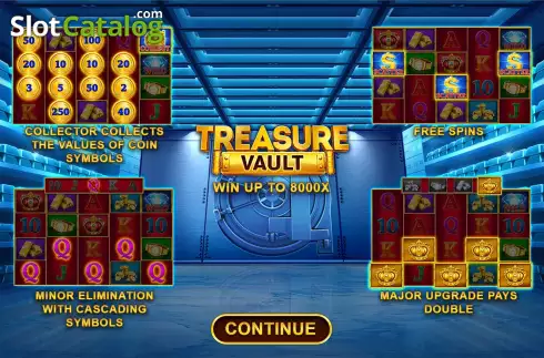 Start Screen. Treasure Vault slot