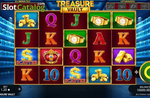 Game Screen. Treasure Vault slot