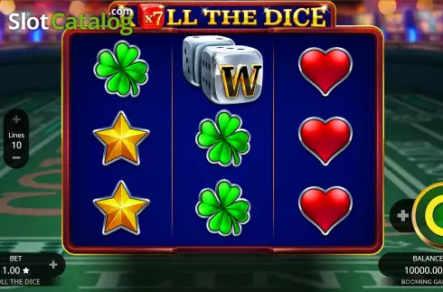 Game Screen. Roll the Dice (Booming Games) slot