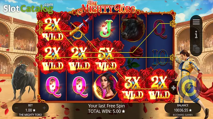 The Mighty Toro Free Spins Gameplay